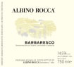 Albino Rocca Barbaresco 2018  Front Label