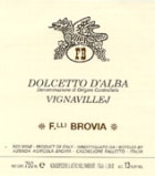 Brovia Dolcetto d'Alba Vignavillej 2006 Front Label