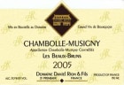 Domaine Daniel Rion & Fils Chambolle-Musigny Les Beaux-Bruns 2005 Front Label