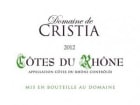 Domaine de Cristia Cotes du Rhone Blanc 2012 Front Label