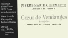 Vissoux Chermette Beaujolais Coeur de Vendanges 2012 Front Label