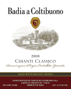 Badia a Coltibuono Chianti Classico 2008 Front Label