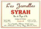 Les Jamelles Syrah Vins de Pays D'Oc 2009 Front Label