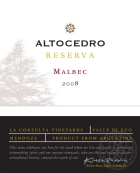 Altocedro Reserva Malbec 2008 Front Label