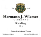 Hermann J. Wiemer Finger Lakes Dry Riesling 2014 Front Label