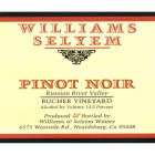 Williams Selyem Bucher Vineyard Pinot Noir 2010 Front Label