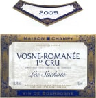 Maison Champy Vosne-Romanee Les Suchots Premier Cru 2005 Front Label