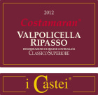 Michele Castellani i Castei Costamaran Valpolicella Ripasso 2012 Front Label