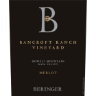 Beringer Howell Mountain Bancroft Ranch Merlot 2012 Front Label