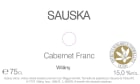 Sauska Villany Cabernet Franc 2012 Front Label