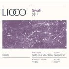 Lioco Caleta Syrah 2014 Front Label