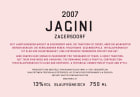 Moric  Jagini Blaufrankisch 2007 Front Label
