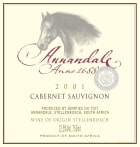 Annandale Wines Cabernet Sauvignon 2001 Front Label
