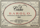 Azienda Agricola Cadia Barolo 2003 Front Label