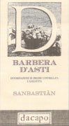 Azienda Agricola Dacapo Barbera d'Asti Sanbastian 2012 Front Label