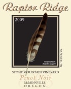 Raptor Ridge Stony Mountain Vineyard Pinot Noir 2009 Front Label