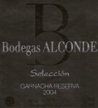 Bodegas Alconde Seleccion Reserva Garnacha 2004 Front Label