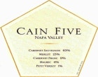 Cain Five 2003 Front Label