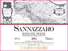 Campi Valerio Molise Rosso Sannazzaro 2012 Front Label