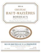 Caves de Rauzan Chateau Haut-Mazieres 2014 Front Label