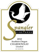 Spangler Vineyards Unoaked Chardonnay 2010 Front Label