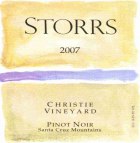 Storrs Christie Vineyard Pinot Noir 2007 Front Label