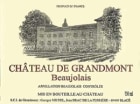 Chateau de Grandmont Beaujolais Villages 2012 Front Label