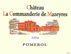 Chateau La Commanderie de Mazeyres Pomerol 2004 Front Label