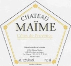 Chateau Maime Cotes de Provence Blanc 2011 Front Label