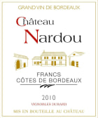 Chateau Nardou Cotes de Bordeaux Francs 2010 Front Label