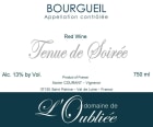 Domaine de L'Oubliee Bourgueil Tenue de Soiree 2014 Front Label