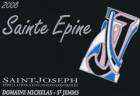 Domaine Michelas St Jemms Saint-Joseph Sainte Epine 2008 Front Label