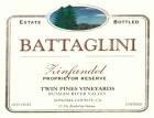 Battaglini Estate Winery Proprietors Reserve Zinfandel 2006 Front Label