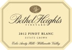 Bethel Heights Pinot Blanc 2012 Front Label