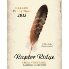 Raptor Ridge Shea Vineyard Pinot Noir 2013 Front Label