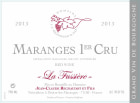 Jean-Claude Regnaudot Maranges La Fussiere Premier Cru 2013 Front Label