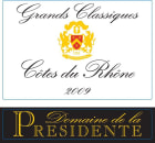Le Domaine de la Présidente Cotes du Rhone Grands Classiques 2009 Front Label