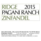 Ridge Pagani Ranch Zinfandel 2015 Front Label