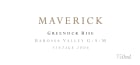Maverick Wines Greenock Rise Grenache Shiraz Mourvedre 2006 Front Label