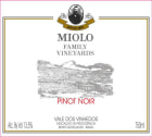 Miolo Wine Group Family Vineyards Pinot Noir 2015 Front Label