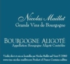 Nicolas Maillet Bourgogne Aligote 2012 Front Label