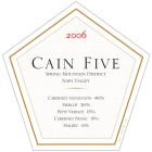 Cain Five (375ML half-bottle) 2006 Front Label