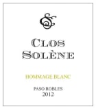 Clos Solene Hommage Blanc 2012 Front Label
