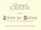Domaine de Cristia Cotes du Rhone 2014 Front Label