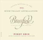 Brassfield   Serenity Ranch Vineyard Pinot Gris 2012 Front Label