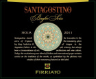 Firriato Nero d'Avola-Syrah Santagostino Baglio Soria 2011 Front Label