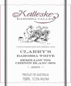 Kalleske Clarry's White 2005 Front Label