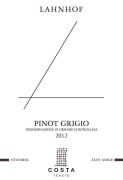 Tenute Costa Lahnhof Pinot Grigio 2012 Front Label
