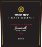 Trader Joe's Yountville Grand Reserve Cabernet Sauvignon Lot #69 2013 Front Label