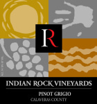 Indian Rock Vineyards Pinot Grigio 2013 Front Label